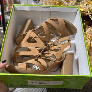 Sam Edelman Camel Block Heel Sandals